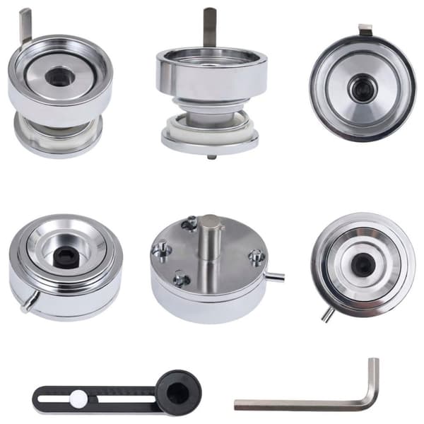 vidaXL Knappmaskin med 500 st knappnålsdelar 44mm roterbar stans