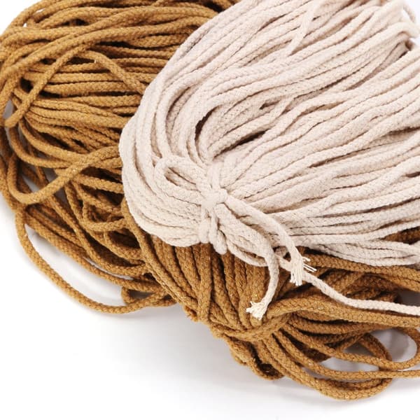 90/100M 5mm 100% luonnonpuuvillaa kierrettyä narua makrameenväriä tee-se-itse askartelu kaikkeen, beige/khaki/sininen/vihreä