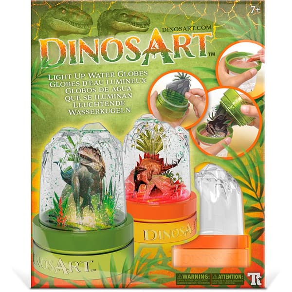 Dinosart Lys Op Vandkugler Transparent