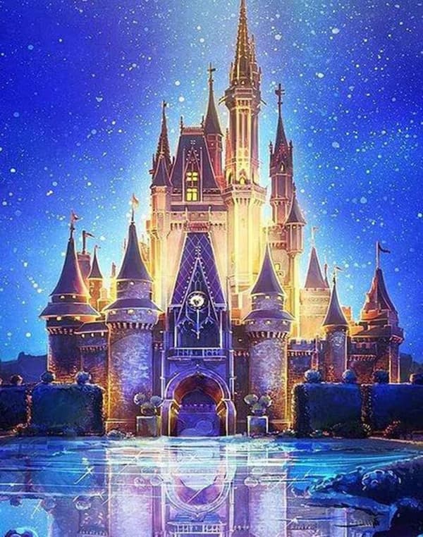 Diamond Painting / Diamantmålning 30x40cm - Slott