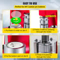 Miniatyrbild 5 av 5: Knappmaskin, 44mm knappstorlek, Gratis 1000 st knappdelar