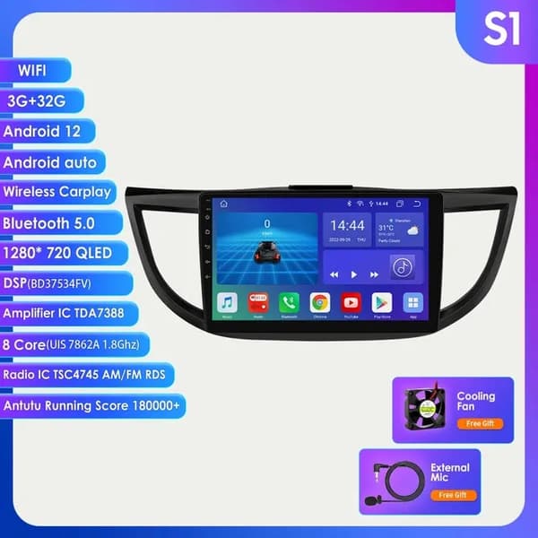 Android-autoradio, Honda CRV CR-V 2012 2013 2014 2015, Auton radio multimedia videosoitin, HC2 CP AHDCAMera1