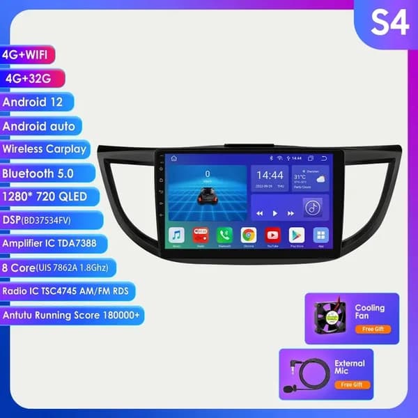 Android-autoradio, Honda CRV CR-V 2012 2013 2014 2015, Auton radio multimedia videosoitin, HC2 CP AHDCAMera1
