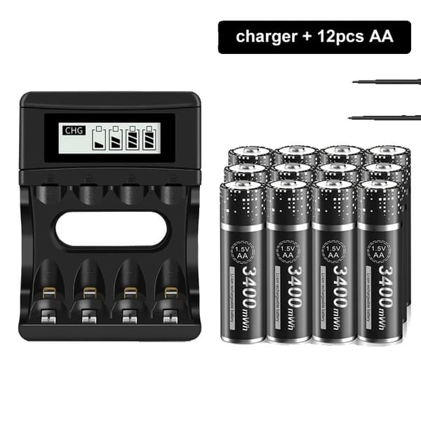 AA Li-ion Genopladeligt Batteri, 3400mWh, Original, 16 stk Batteri