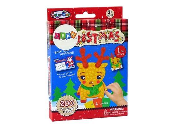 Gör-det-själv set färgglad mosaik jul ren scrapbook