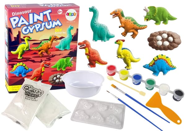 Tee-se-itse Kit Kipsivalut Maalaus Maalit Dinosaurukset