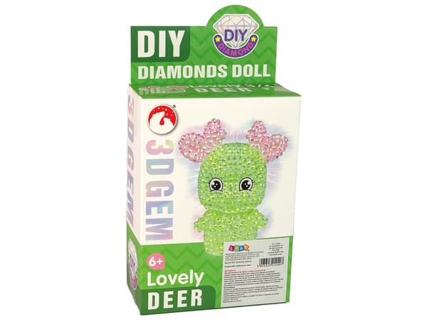 DIY Kit Diamantren DIY Crystals 3D Nyckelring Grön