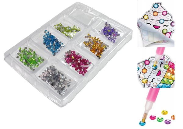 Diamantbroderisæt kreative klistermærker med diamanter