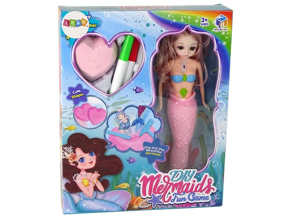 DIY Pink Mermaid Treasures udgravningssæt