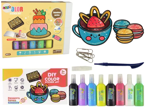 Fönsterklistermärken Möbler Godis DIY 8 Färger Glitter