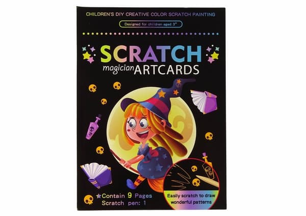 Skraplott målarbok för barn Magic Witch