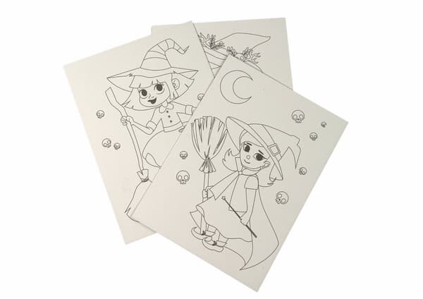 Skraplott målarbok för barn Magic Witch