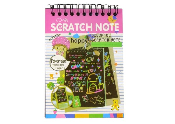Scratch Game Notebook För Barn Rosa