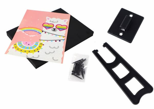 DIY sæt pailletter højhælede lama stel farverig
