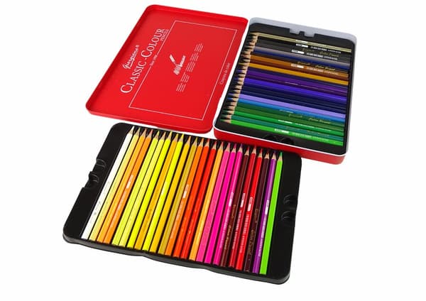 Setti 48 Art Crayons metallisäiliössä