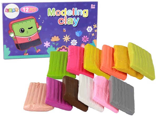 Modeling Clay 12 färger Pastell Vibrant Colors Mix Set