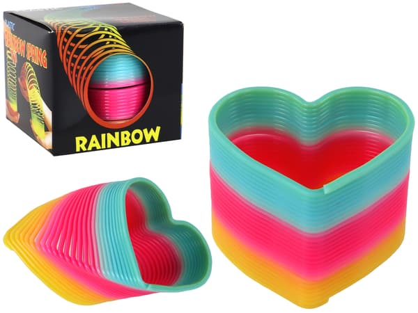 Ikonisk Rainbow Spring Heart Calming Gadget 6CM