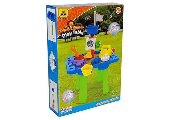 Sandkassebord, Sandforme, Spatler, Vandkande
