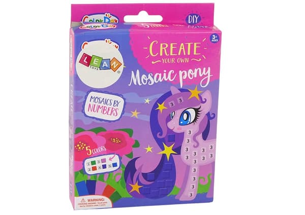 DIY Farverig Mosaik Scrapbog Kit Pony