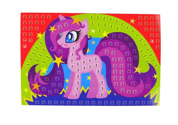 DIY Farverig Mosaik Scrapbog Kit Pony