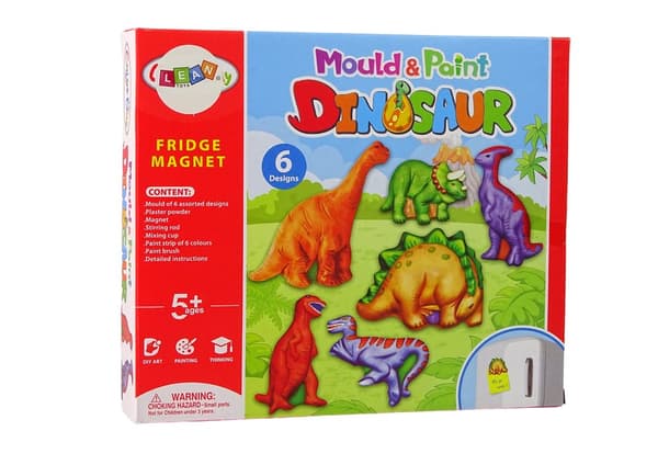 DIY Kit för att måla dinosaurier Gipsmagneter