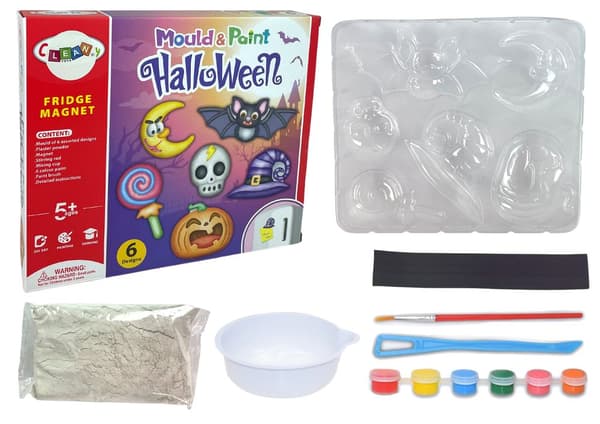 DIY Halloween Magnet Kit Gipsgjutna pumpa