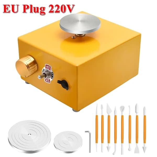Drejskiva, Elektrisk Mini Lerkvarn, Gör-det-själv Lerverktyg, EU-kontakt