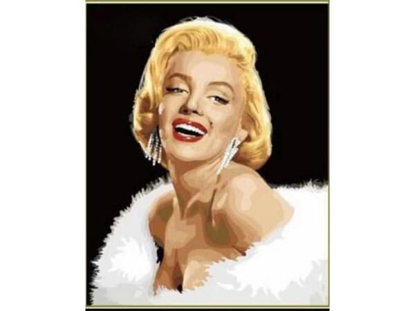 BILLEDMALING EFTER TAL RAMME 40x50cm MARILYN MONROE
