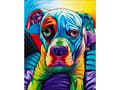 Miniatyrbild 1 av 6: BILD MÅLNING EFTER TAL RAM 40x50cm BULLDOG - HUND I FÄRG