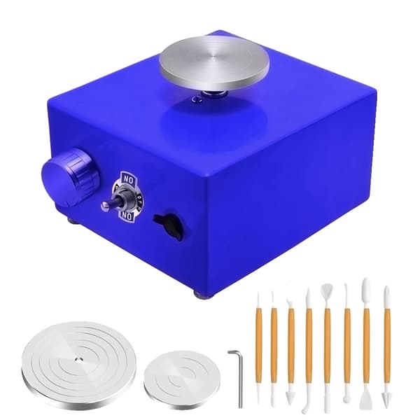 Keramikdrejeskive, elektrisk drift, DIY håndværk keramikmaskine, blomme EU PLUG 220V 2