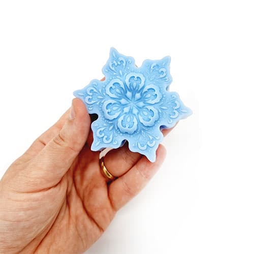 Silikonform Ljusformar - Snöflinga - Dia: 8 cm