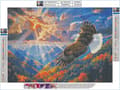 Miniatyrbild 2 av 4: Diamantbroderi, Bild, Diamantmosaik Diamantmålning, EAGLE IN THE SKY 40x30cm