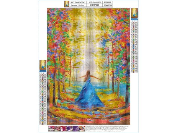 Diamantbroderi, tavla, diamantmosaik diamantmålning, BLOMSTERGALL 30x40cm