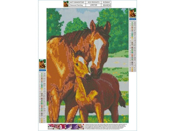 Diamantbroderi, Bild, Diamantmosaik Diamantmålning, SÖT FOLAL 30x40cm