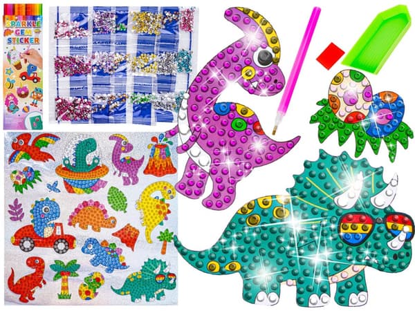 Diamond Embroidery Mosaic Diamond Tarrat DINOSAURUKSIA 18 tarran sarja
