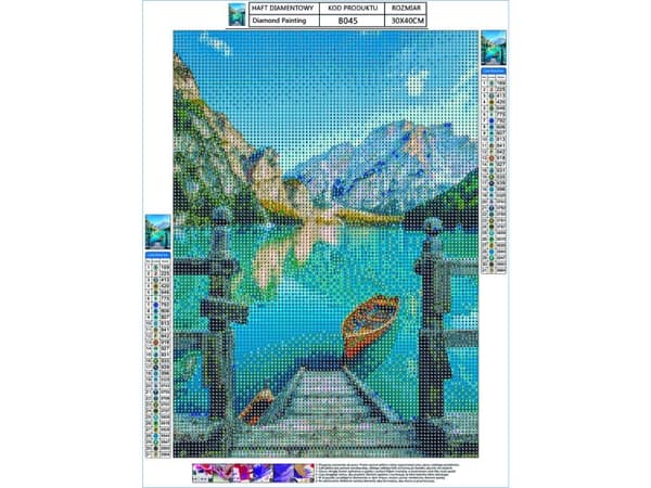 Diamantbroderi, Bild, Diamantmosaik Diamantmålning, MÖNSTER 30x40cm