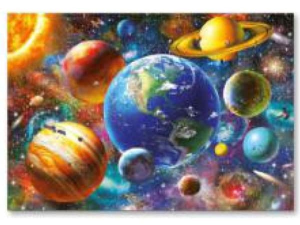 Diamantbroderi, Bild, Diamantmosaik Diamantmålning, RYMD, SOLARSYSTEM 40x30cm