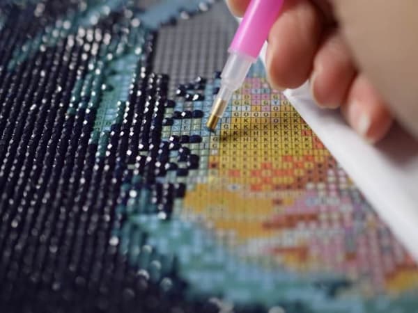 Diamantbroderi, Billede, Diamantmosaik Diamantmaleri, TYSKESHYRDER 30x40cm