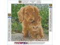 Miniatyrbild 2 av 4: Diamantbroderi, Bild, Diamantmosaik Diamantmålning, LITTLE FRIENDS 30x30cm