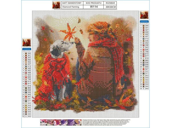Diamantbroderi, Bild, Diamantmosaik Diamantmålning, HUNDMANNS BÄSTA VÄN 30x30cm