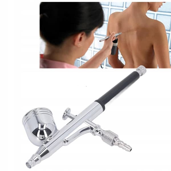 Målning av airbrush i låda med metalltank, 0,2 mm munstycke