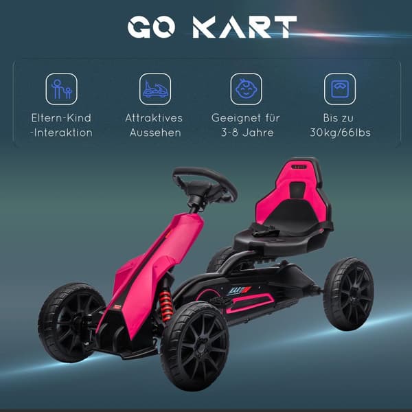 Polkuauto Gokart Rosa