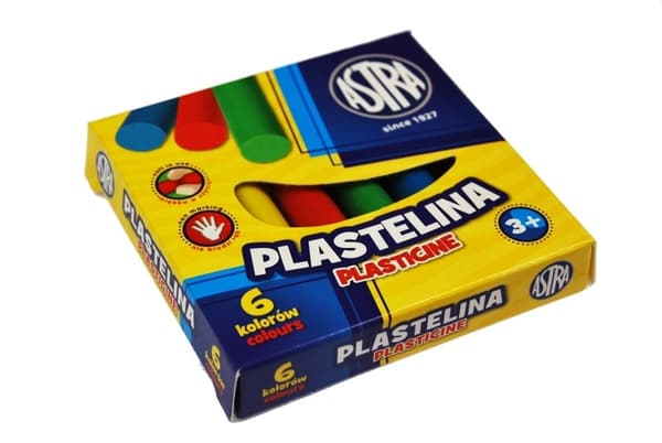 Plasticine 6 färger Astra