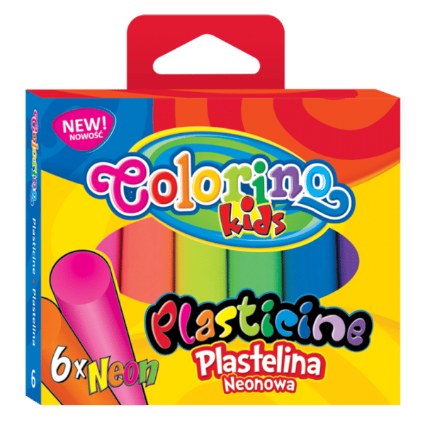 Plasticine 6 farver neon Colorino