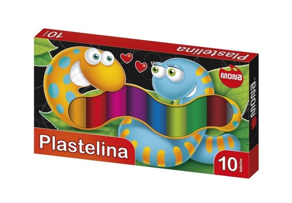 Plasticine 10 färger Mona