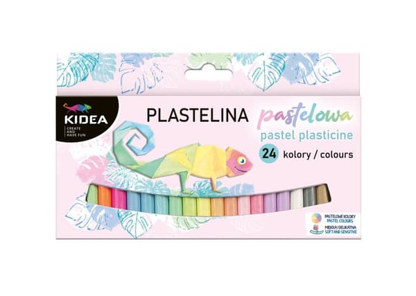 Plasticine 24 farver pastel Kidea