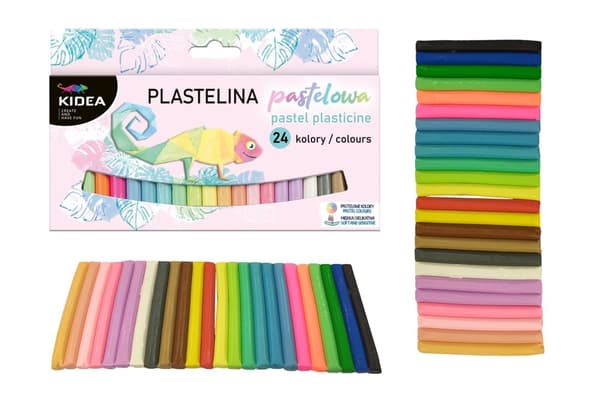 Plasticine 24 farver pastel Kidea