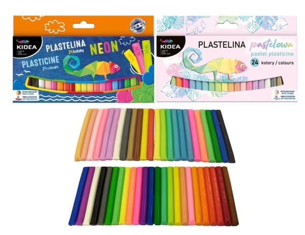 Plasticine 24k Neon + 24k Pastell Kidea