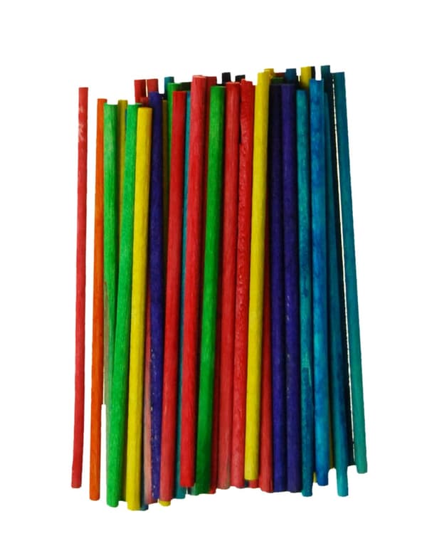 Luovat tikut pyöreät värilliset 9cm 3mm 50 kpl Shan
