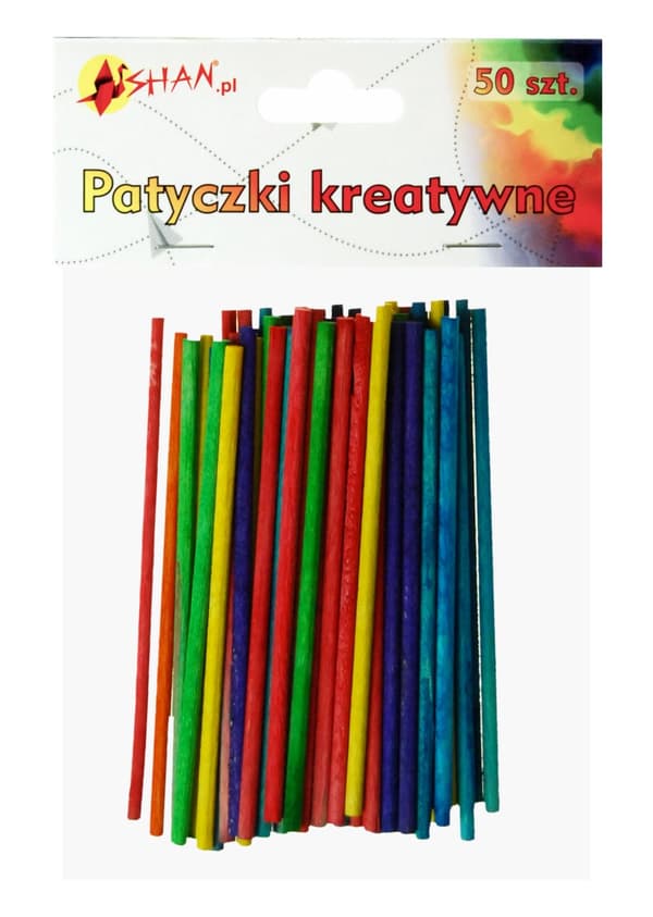 Luovat tikut pyöreät värilliset 9cm 3mm 50 kpl Shan